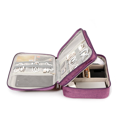 LuxFyre 3-Layer Tech Organizer for cables and chargers