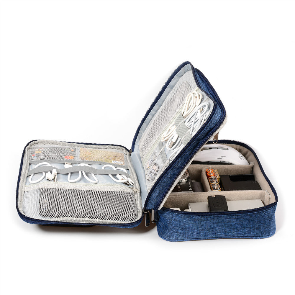 LuxFyre 3-Layer Tech Organizer in Navy