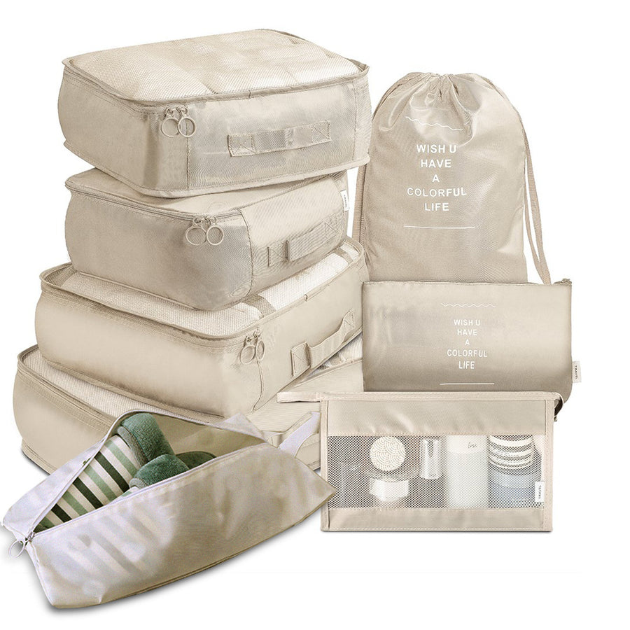 LuxFyre 8-Piece Packing Cube Set