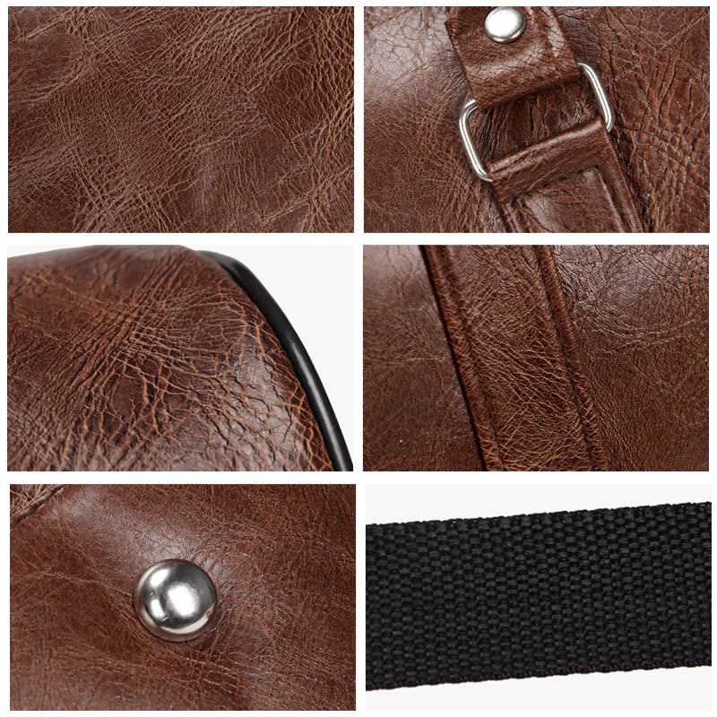 LuxFyre Premium Leather Weekender Bag — product view 4