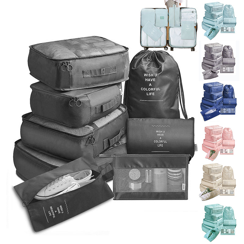 LuxFyre 8-Piece Packing Cube Set for organized luggage