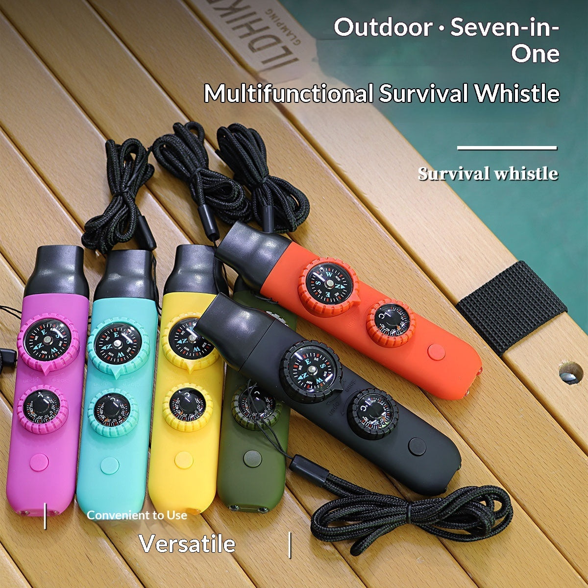 LuxFyre 7-in-1 Travel Safety Whistle — product view 1