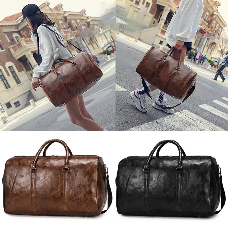 LuxFyre Premium Leather Weekender Bag — product view 2