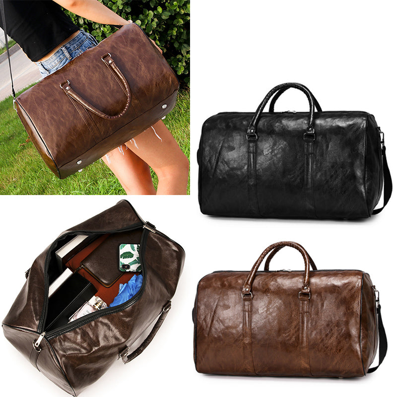LuxFyre Premium Leather Weekender Bag — product view 5
