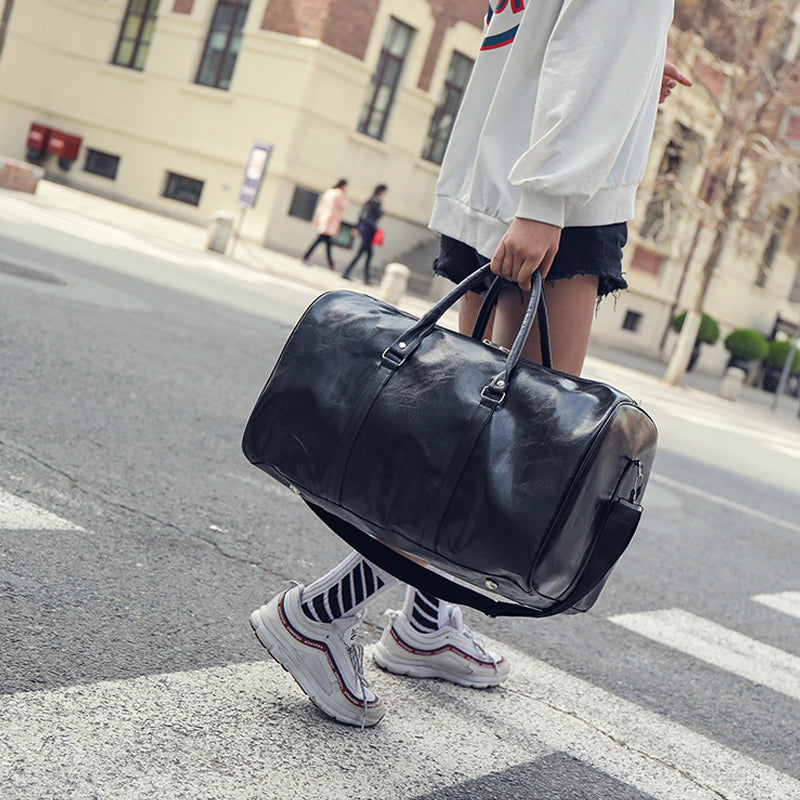 LuxFyre Premium Leather Weekender Bag — product view 8